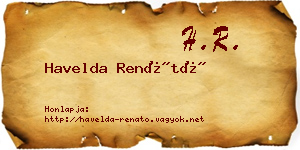 Havelda Renátó névjegykártya